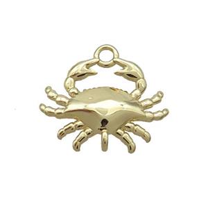 Copper Crab Pendant Gold Plated, approx 14-18mm [FD12655]