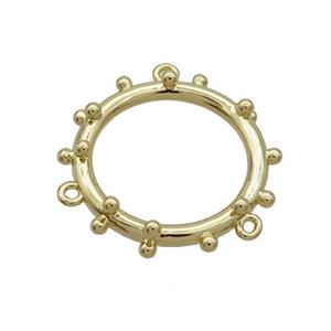 Copper Circle Pendant 3loops Gold Plated, approx 22mm [FD12660]