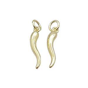 Copper Horn Pendant Gold Plated, approx 4-15mm [FD12682-S]
