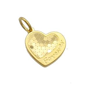 Copper Heart Pendant Forever 18K Gold Plated, approx 15mm [FD12845]