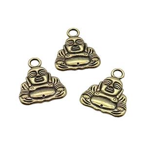 Tibetan Style Buddha Pendant Zinc Antique Gold, approx 16-17mm [FD12956]