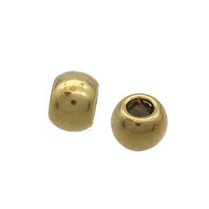 Tibetan Style Zinc Round Beads Large Hole Antique Gold, approx 4-6mm, 3mm hole [FD12995]