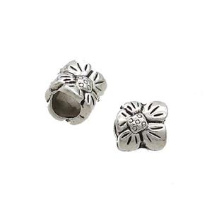 Tibetan Style Zinc Beads Large Hole Antique Silver, approx 8mm, 4mm hole [FD13004]