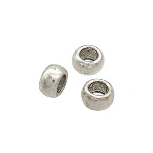Tibetan Style Zinc Round Beads Large Hole Antique Silver, approx 3-5.5mm, 3mm hole [FD13013]