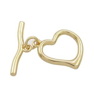 Copper Toggle Clasp Gold Plated, approx 15mm, 21mm [FD13026]