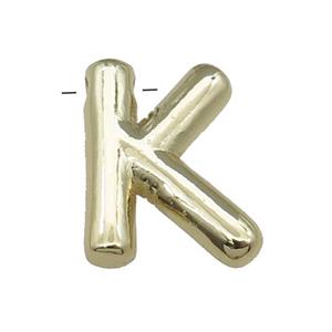 Copper Letter K Pendant Gold Plated, approx 15-21mm [FD13074]
