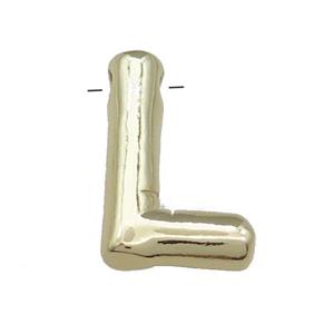 Copper Letter L Pendant Gold Plated, approx 15-21mm [FD13075]