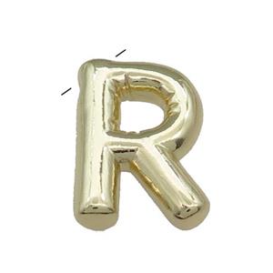 Copper Letter R Pendant Gold Plated, approx 15-21mm [FD13081]