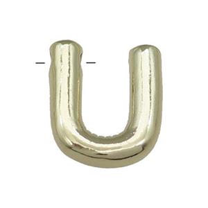 Copper Letter U Pendant Gold Plated, approx 15-21mm [FD13084]