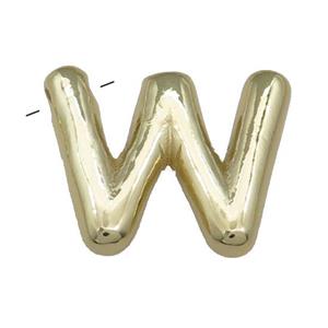 Copper Letter W Pendant Gold Plated, approx 15-21mm [FD13086]