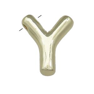 Copper Letter Y Pendant Gold Plated, approx 15-21mm [FD13088]