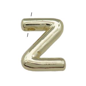 Copper Letter Z Pendant Gold Plated, approx 15-21mm [FD13089]