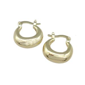 Copper Latchback Earrings Gold Plated, approx 15mm [FD13097]