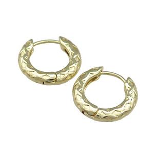 Copper Hoop Earrings Gold Plated, approx 18mm [FD13098]
