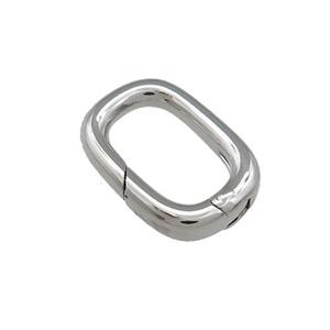 Copper Carabiner Clasp Platinum Plated, approx 12-18mm [FD13127]