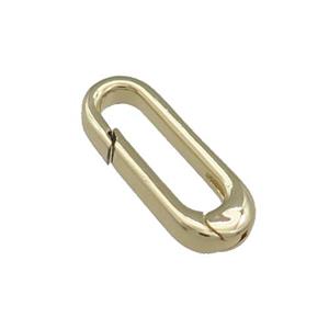 Copper Carabiner Clasp Gold Plated, approx 7-18.5mm [FD13131]