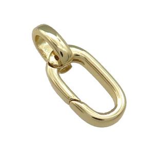 Copper Carabiner Clasp Gold Plated, approx 8-19mm [FD13134]