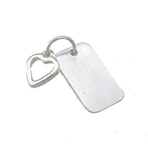 Tibetan Style Zinc Heart Rectangle, approx 9mm, 10-19mm [FD13261]