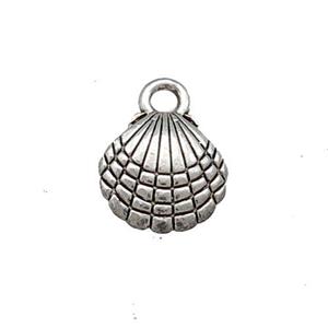 Tibetan Style Zinc Shell Pendant Antique Silver, approx 10mm [FD13263]