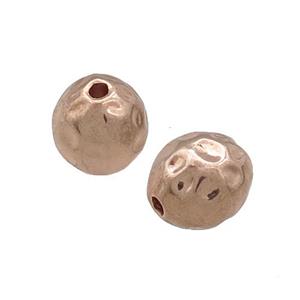 Tibetan Style Zinc Beads Rose Gold, approx 10-11mm [FD13271]
