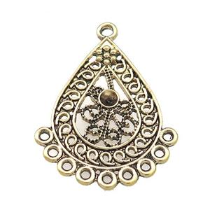 Tibetan Style Zinc Pendant Antique Bronze, approx 30-38mm [FD13272]