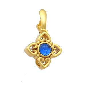 Copper Star Pendant Pave Jadeite Glass 18K Gold Plated, approx 12.5mm [FD13335]