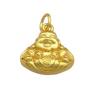 Copper Buddha Pendant Unfade 18K Gold Plated, approx 15-18mm [FD13461]