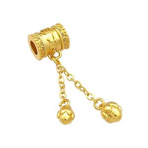 Copper Flower Pendant Unfade 18K Gold Plated, approx 5mm,6mm, 8-10mm, 4mm hole [FD13514]