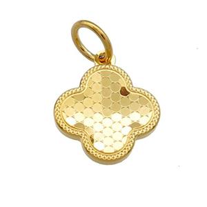 Copper Clover Pendant Unfade 18K Gold Plated, approx 14mm [FD13531]