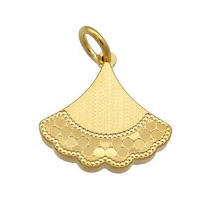 Copper Leaf Pendant Unfade 18K Gold Plated, approx 17mm [FD13535]