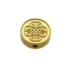 Copper Coin Beads Gold Plated, approx 11mm [FD13626]
