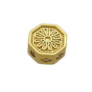 Copper Coin Beads Gold Plated, approx 11mm [FD13627]