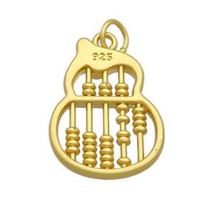 Copper Abacus Pendant Gold Plated, approx 18-25mm [FD13637]
