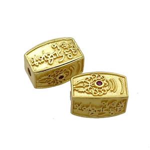 Copper Tube Beads Unfade Gold Plated, approx 8-13mm [FD13682]