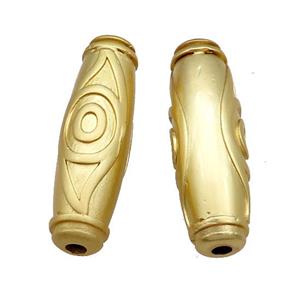 Copper Rice Beads Eye Unfade Large Hole Gold Plated, approx 11-35mm, 2.5mm hole [FD13690]