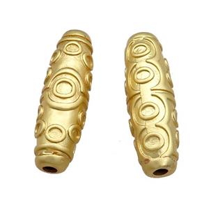 Copper Rice Beads Eye Large Hole Unfade Gold Plated, approx 9-30mm, 2.5mm hole [FD13695]