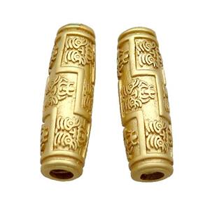 Copper Rice Beads Large Hole Unfade Gold Plated, approx 9-30mm, 4mm hole [FD13697]