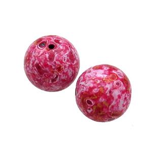 Wood Beads Pink Painted Smooth Round, approx 12-13mm dia [FD13805]