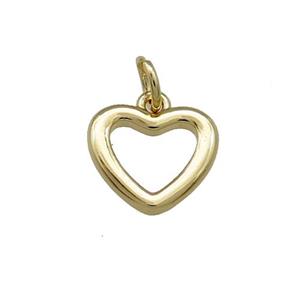 Copper Heart Pendant Gold Plated, approx 11mm [FD13986]