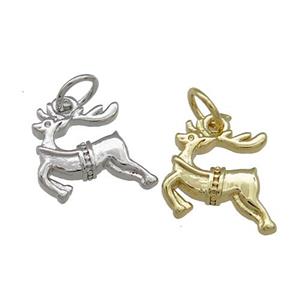 Copper Reindeer Charms Pendant Christmas Mixed, approx 10-11mm [FD14001]