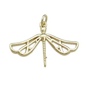 Copper Dragonfly Pendant Gold Plated, approx 17-27mm [FD14032]
