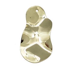 Copper Slice Pendant Hammered Gold Plated, approx 16-33mm [FD14697]
