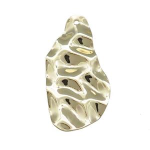 Copper Slice Pendant Hammered Gold Plated, approx 18-35mm [FD14698]