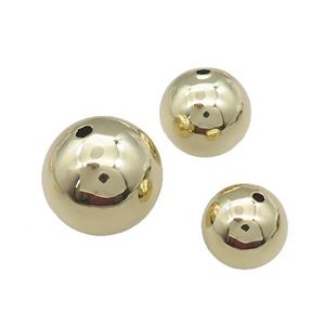 Copper Round Beads Smooth Gold Plated, approx 20mm [FD14709-20MM]