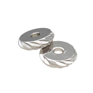 Copper Heishi Spacer Beads Platinum Plated, approx 8mm [FD14730]