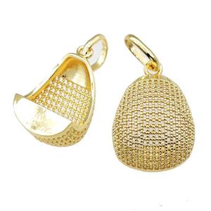 Copper Pendant 18K Gold Plated, approx 22-28mm [FD14732]