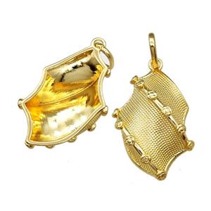 Copper Pendant 18K Gold Plated, approx 26-40mm [FD14737]