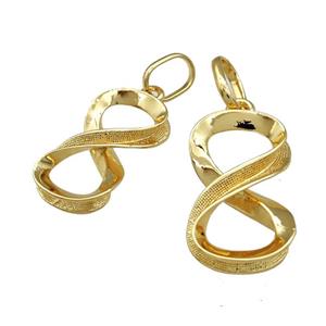 Copper Infinity Pendant 18K Gold Plated, approx 20-32mm [FD14747]