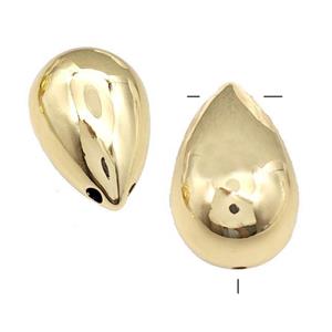 Copper Teardrop Pendant Hollow 18K Gold Plated, approx 20-32mm [FD14756]