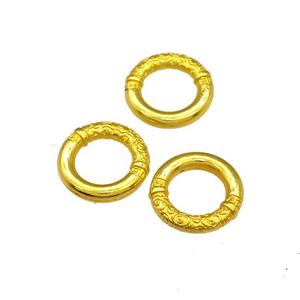 Alloy Jump Rings Gold Plated, approx 12mm [FD14775]